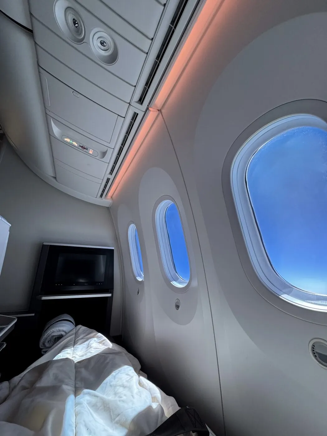 Oman Air Apex Suite window view in flight